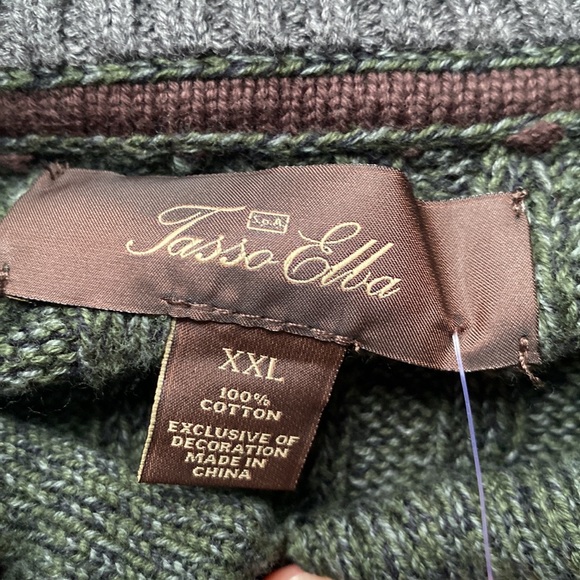 NWT Men’s Tasso Elba Hunter Green‎ Sweater. Size XXL. - Picture 10 of 11